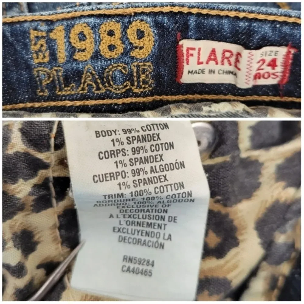 Old Navy + Children's Place Y2K Girls Denim Jeans with Embroidered Design Lot